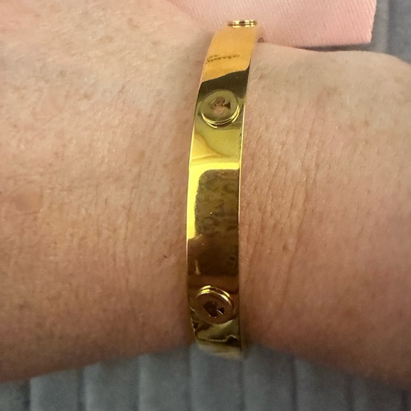 Kate SpadeSALE!!!!!  Spot The Spade Studded Golden  Bangle - Picture 2 of 6